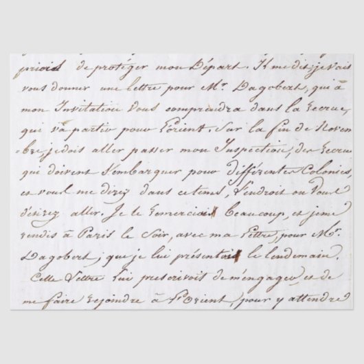 Frans Script  Letter Cursief handschrift Tissuepapier (Voorkant)