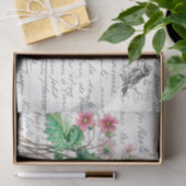 Frans Script  Primrose Bird Briefkaart Tissuepapier (Geschenk)