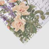 Frans Script  Roos Lavender Bird Briefkaart Tissuepapier (Detail)
