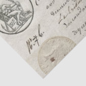 Frans Script Royal Stamp Document Tissuepapier (Detail)