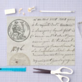 Frans Script Royal Stamp Document Tissuepapier (Craft)