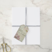  Frans Script Shabby Flowers Chic Corset Cadeaulabel (Met Touw)