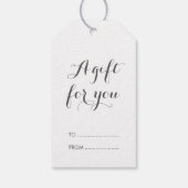  Frans Script Shabby Flowers Chic Corset Cadeaulabel (Achterkant)