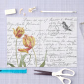 Frans Script  Tulip Bird Briefkaart Tissuepapier (Craft)