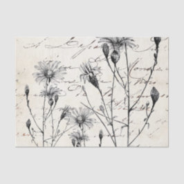 Frans Script Wildflower Dragonfly Decoupage Set 3 Tissuepapier