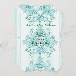 Frans, , shabby, chic, patroon, Victoriaans, turqu Save The Date