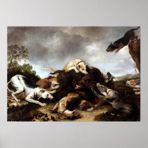 Frans Snyders de Jacht van de Beer Poster