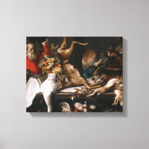 Frans Snyders - Stilleven met dood spel, Fruits Canvas Afdruk