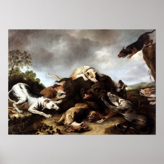 Frans Snyders The Boar Hunt Poster (Voorkant)
