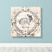  Frans Spring Rabbit stretched canvas Afdruk (Insitu (Houten vloer))
