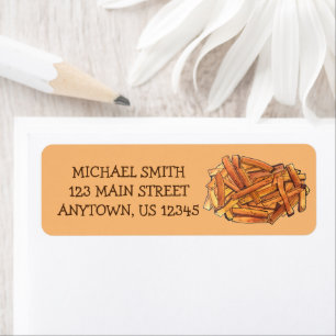 Frans Steak Fries Fried Potato Junk Food Etiket