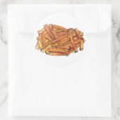 Frans Steak Fries Fried Potato Junk Food Ronde Sticker (Tas)