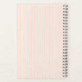 Frans Stijl Roze Gestreept Spiraalvormig Notitieb Notitieboek (Achterkant)