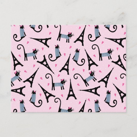 Frans stijlgeperst kleed papier met elastische tow briefkaart (Voorkant)