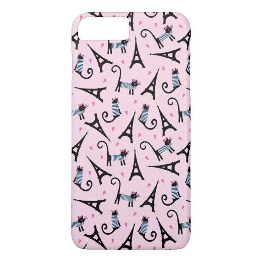 Frans stijlgeperst kleed papier met elastische tow Case-Mate iPhone case (Achterkant)