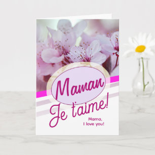 Frans Taal Maman Je T'aime voor Moeders Kaart