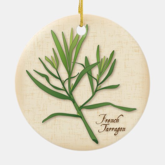 Frans Tarragon Herb Ornament (Achterkant)