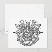  frans tekenontwerp voor kerub - typografie briefkaart (Voorkant / Achterkant)