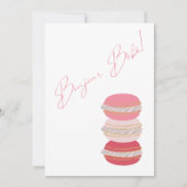 Frans thema Macarons roze Baby shower Kaart (Voorkant)