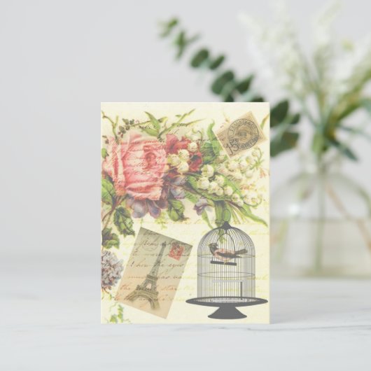 Frans Theme  Paris Briefkaart (Staand voorkant)