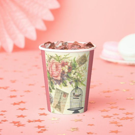 Frans Theme  Paris Paper cup Papieren Bekers (Insitu)