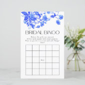 Frans Toile Blauw Bloemen Bingo Bingospel (Staand voorkant)
