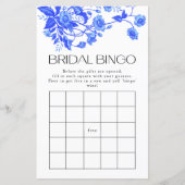 Frans Toile Blauw Bloemen Bingo Bingospel (Voorkant)