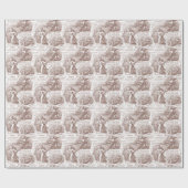  Frans Toile Cupids in Liefde Cadeaupapier (Vlak)