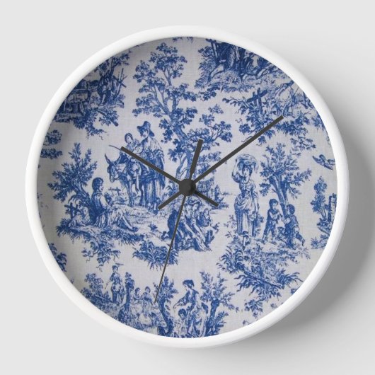 Frans toile de jouy blauw en wit elegant (Voorkant)