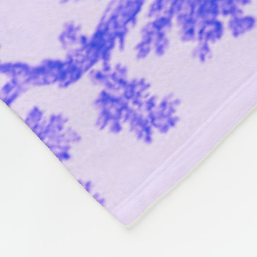 Frans toile de jouy blauw en wit elegant fleece deken (Hoek)