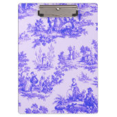 Frans toile de jouy blauw en wit elegant klembord (Voorkant)