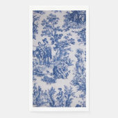 Frans toile de jouy blauw en wit elegant servet (Voorkant)