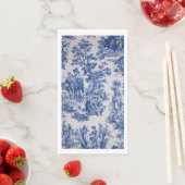 Frans toile de jouy blauw en wit elegant servet (Insitu)