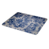 Frans toile de jouy blauw en wit elegant snijplank (Hoek)