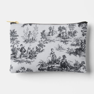 Frans toile de jouy zwart en wit elegant etui