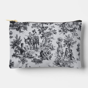 Frans toile de jouy zwart en wit elegant etui