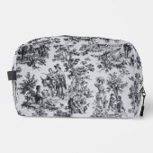 Frans toile de jouy zwart en wit elegant toilettasje (Voorkant)