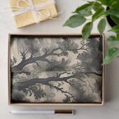 Frans Toile - Zwart Design op Crème Tissuepapier (Geschenk)