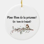 Frans Tree Ornament voor docenten (Achterkant)