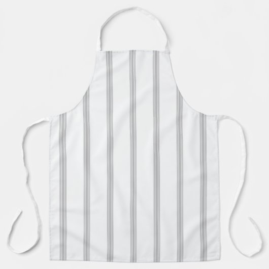  Frans trillingspatroon grijs wit 2 Schort (Voorkant)