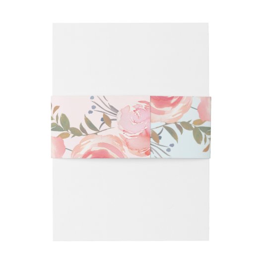 Frans Tuin Bloemen Pioen Bruiloft Monogram Uitnodigingen Wikkel (Achterkant Voorbeeld)