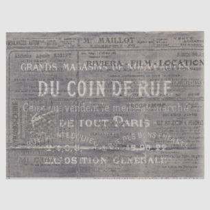 Frans Typografie Collage Advertisement Tissuepapier