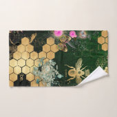 Frans, Victoriaans, bijen, floreel, goudfolie, bel Handdoek (Handdoek)