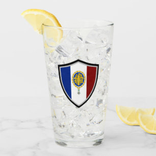 Frans vlagembleem glas