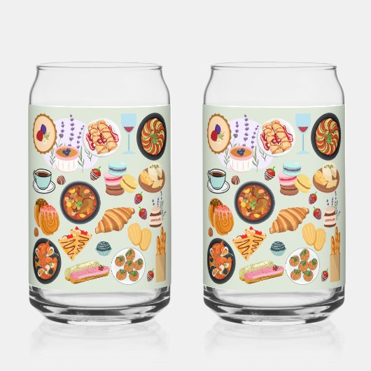 Frans voedsel blikvorm glas (Voorkant)