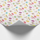 Frans voedselthema Verpakkingspapier Cadeaupapier (Hoek)