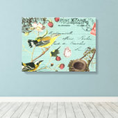  Frans Vogeldoek uitgerekt Canvas Afdruk (Insitu (Houten vloer))