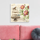  Frans vogelkooi uitgerekt canvas (Insitu (Woonkamer))