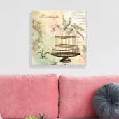  Frans vogelkooi uitgerekt canvas (Insitu (Woonkamer))