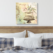  Frans vogelkooi uitgerekt canvas (Insitu (Slaapkamer))